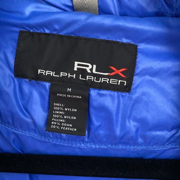 Ralph Lauren RLX Down Puffer Coat in Electric Blue, Size Medium - Picture 5 of 16